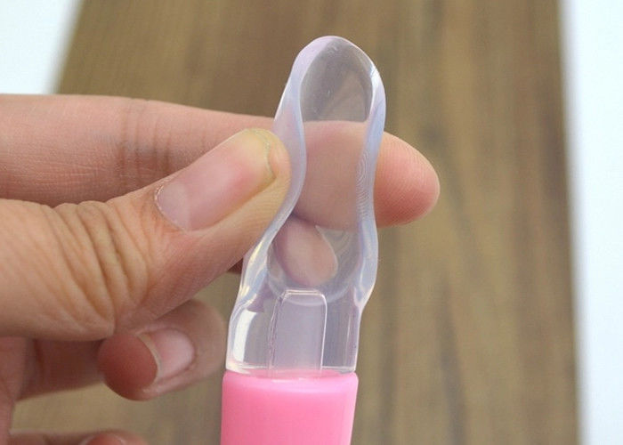 2 Warna Silicone Injection Moulding Sendok Makan Bayi Dapat Digunakan Kembali